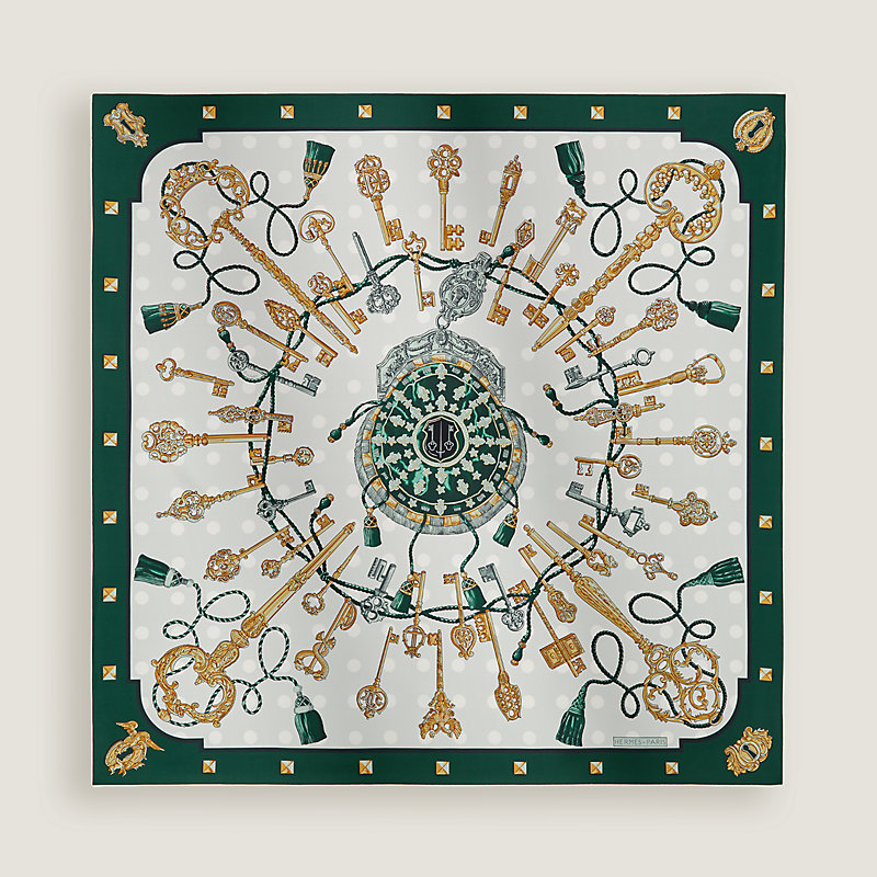 Les Cles double face scarf 90, View: , view 4 of 7