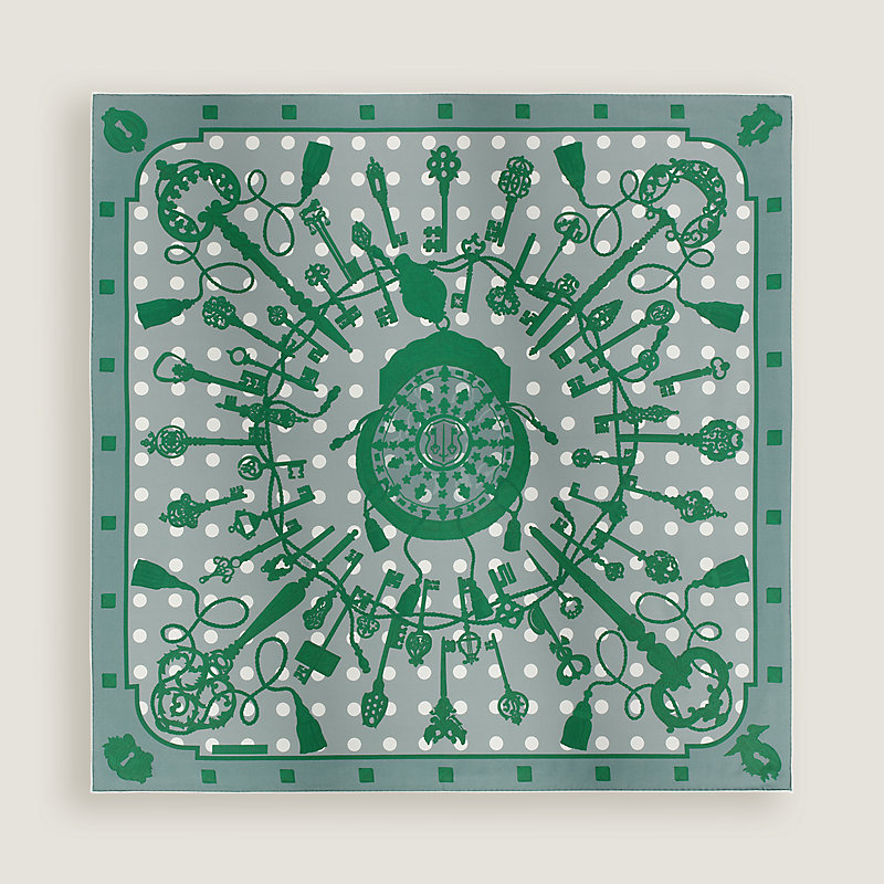 Les Cles double face scarf 90, View: , view 5 of 7