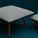 View: Worn, Les Necessaires d'Hermes "carre d'assise" low stool, high model