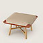 Les Necessaires d'Hermès "carre d'assise" low stool, high model 65, View: Worn, worn, view 1 of 3