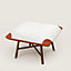 Les Necessaires d'Hermès "carre d'assise" low stool, high model 65, View: Worn, worn, view 1 of 3