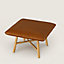Les Necessaires d'Hermès "carre d'assise" low stool, high model 65, View: Worn, worn, view 1 of 3