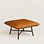 Les Necessaires d'Hermès "carre d'assise" low stool, high model 85, View: Worn, worn, view 1 of 6