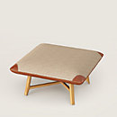 View: Worn, Les Necessaires d'Hermes "carre d'assise" low stool, medium model