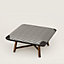 Les Necessaires d'Hermès "carre d'assise" low stool, medium model, View: Worn, worn, view 1 of 2