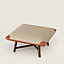 Les Necessaires d'Hermès "carre d'assise" low stool, medium model 65, View: Worn, worn, view 1 of 2