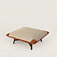 Les Necessaires d'Hermès "carre d'assise" low stool, medium model 85, View: Worn, worn, view 1 of 3