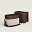 Les Necessaires d'Hermès ottoman stool, View: Worn, worn, view 2 of 4