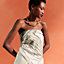 Libre Comme Pegase Exceptional embroidered scarf 90, View: Worn, worn, view 1 of 5