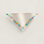View: Flat, Liste au Bloc embroidered triangle scarf