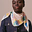 View: Worn, Liste au Bloc embroidered triangle scarf