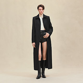 Long coat - Black | Hermès Mainland China
