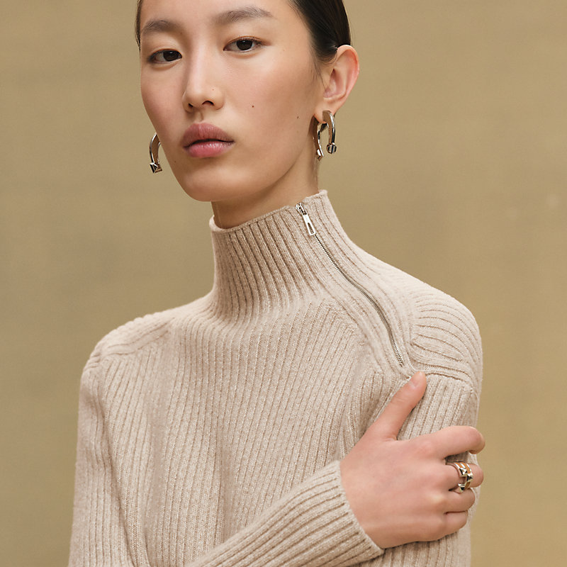 Long-sleeve cropped sweater