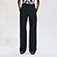 View: Worn, Loose fit pants with biker details