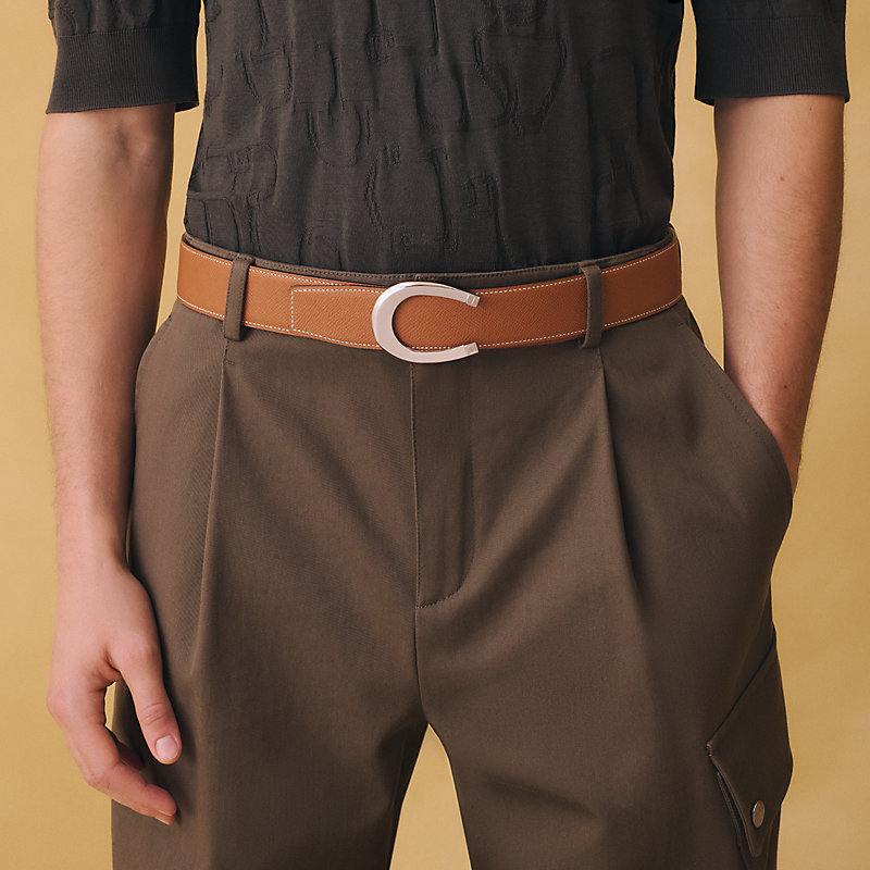 Luck belt buckle & Reversible leather strap 38 mm