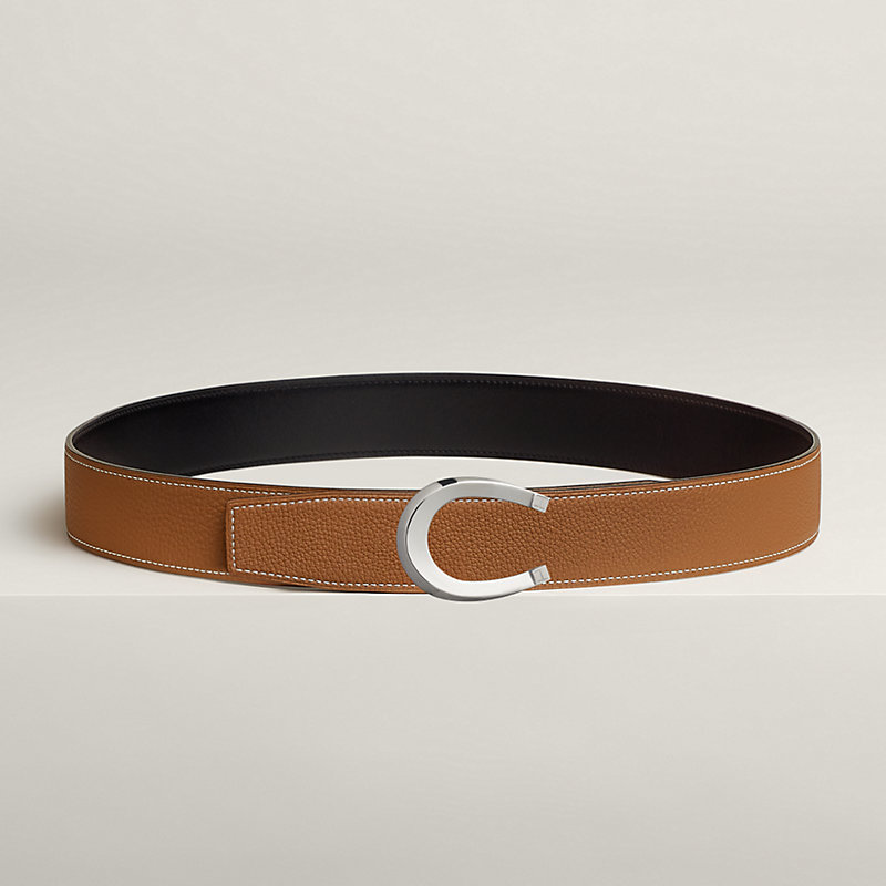 Luck belt buckle & Reversible leather strap 38 mm