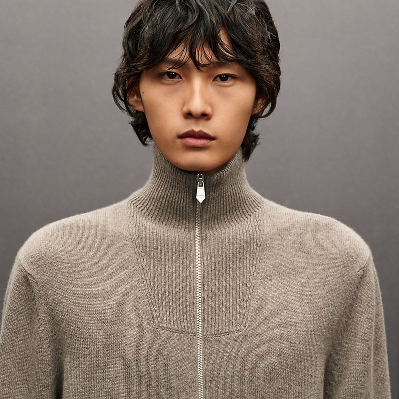 "Maillon Chaine d'Ancre" zipped cashmere jacket