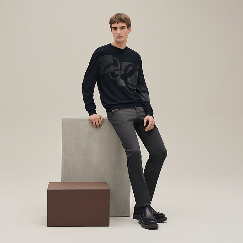 "Maillon en calque" crewneck sweater