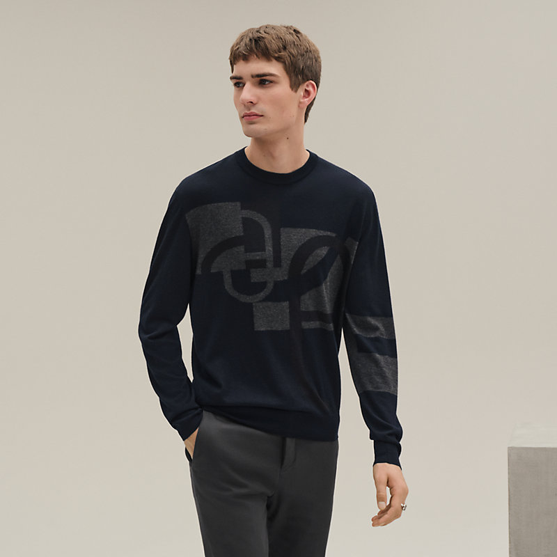 "Maillon en calque" crewneck sweater