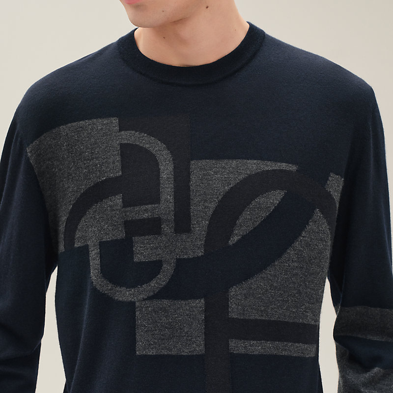 "Maillon en calque" crewneck sweater