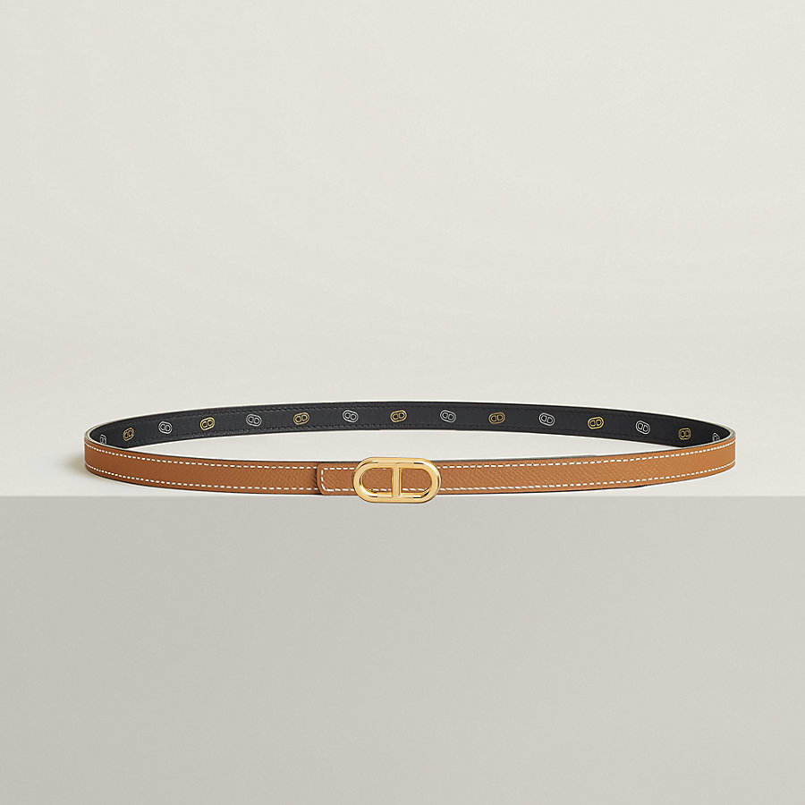 Maillon H belt buckle & Hermès sur Mer reversible leather strap 13 mm