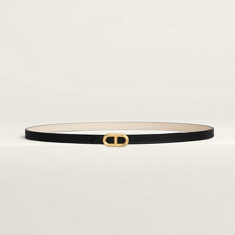 Maillon H belt buckle & Reversible leather strap 13 mm