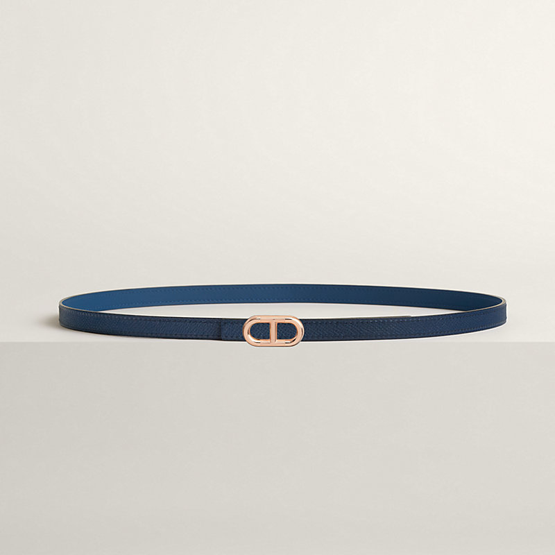 Maillon H belt buckle & Reversible leather strap 13 mm
