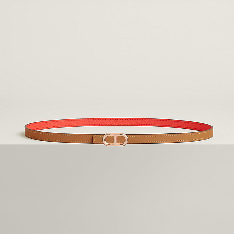 Maillon H belt buckle & Reversible leather strap 13 mm