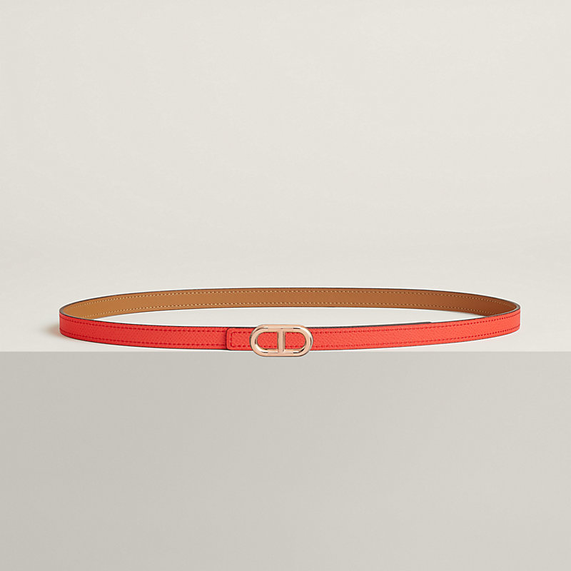 Maillon H belt buckle & Reversible leather strap 13 mm
