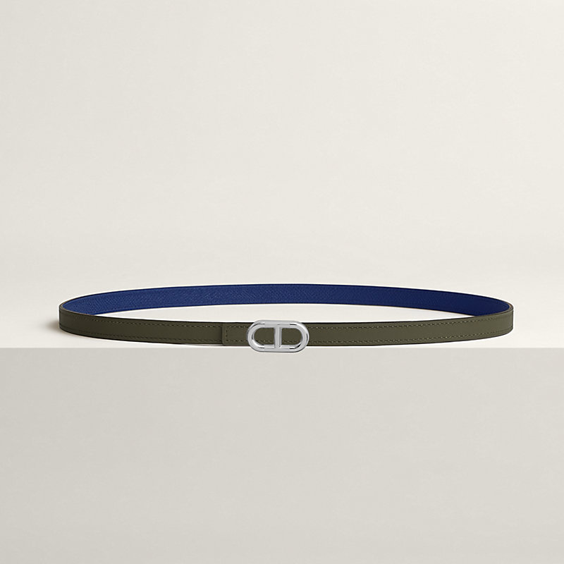 Maillon H belt buckle & Reversible leather strap 13 mm