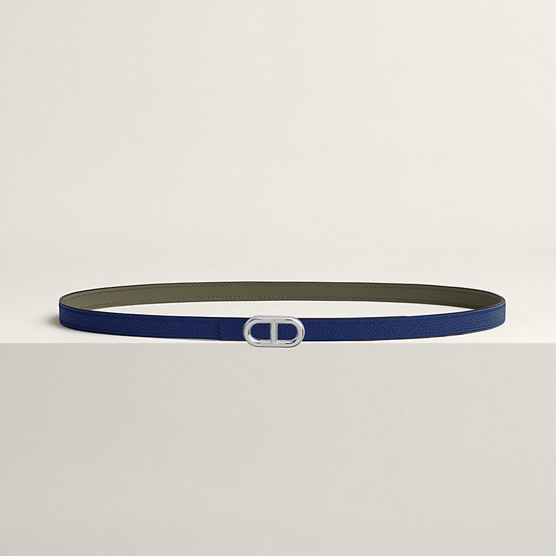 Maillon H belt buckle & Reversible leather strap 13 mm
