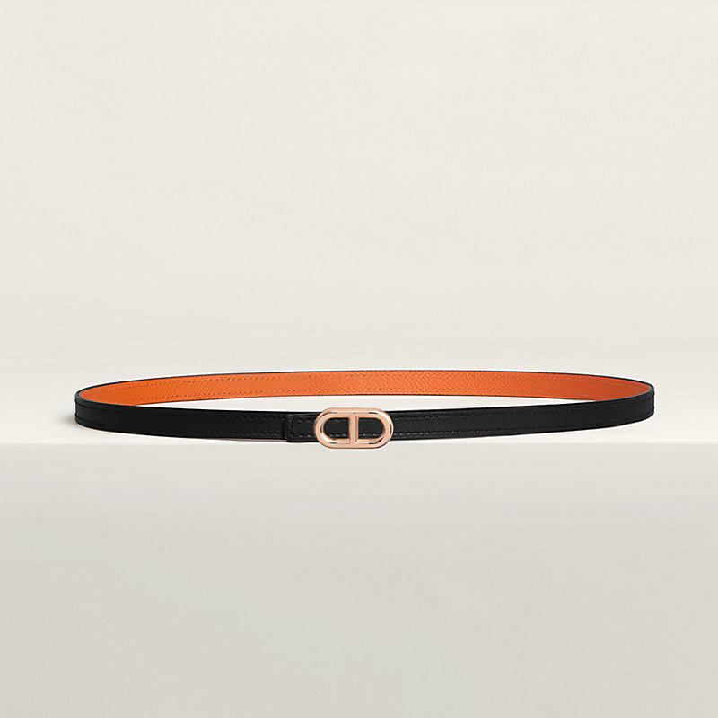 Maillon H belt buckle & Reversible leather strap 13 mm