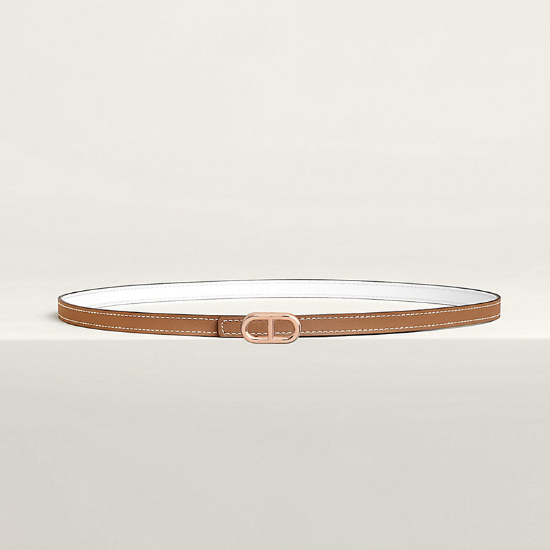 Maillon H belt buckle & Reversible leather strap 13 mm