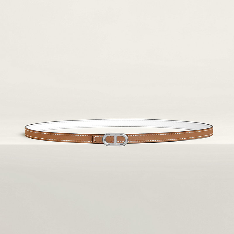 Maillon H belt buckle & Reversible leather strap 13 mm