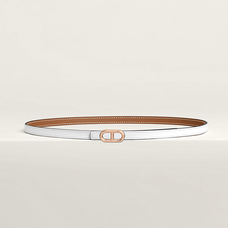 Maillon H belt buckle & Reversible leather strap 13 mm