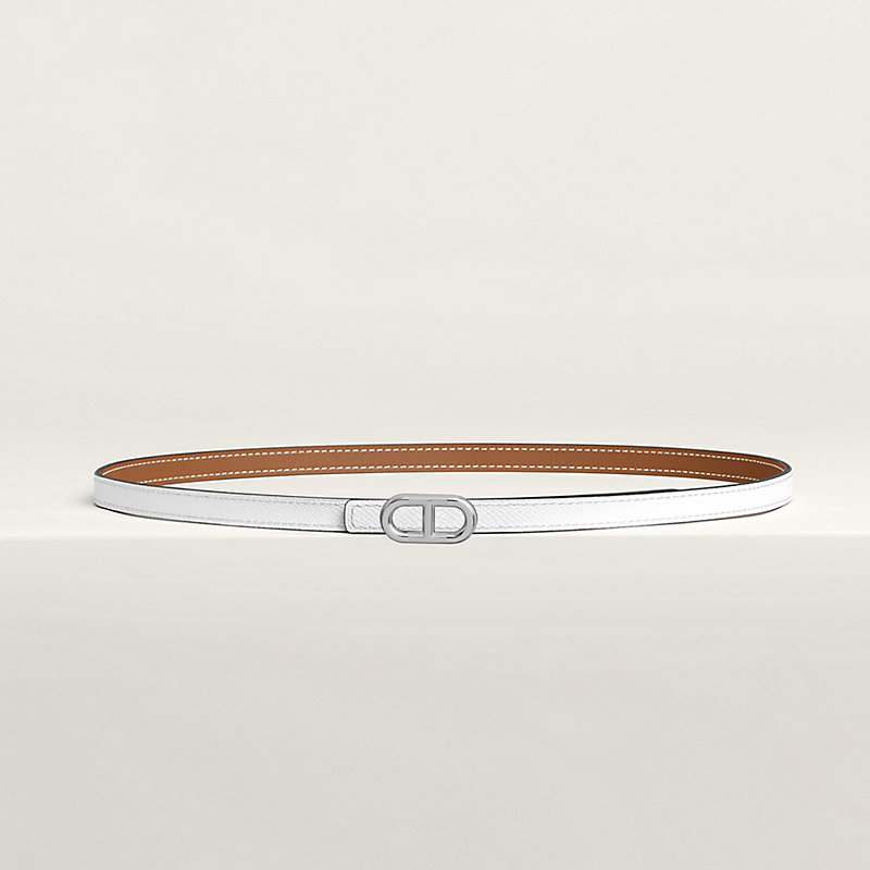 Maillon H belt buckle & Reversible leather strap 13 mm