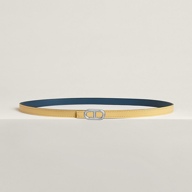 Maillon H belt buckle & Reversible leather strap 13 mm