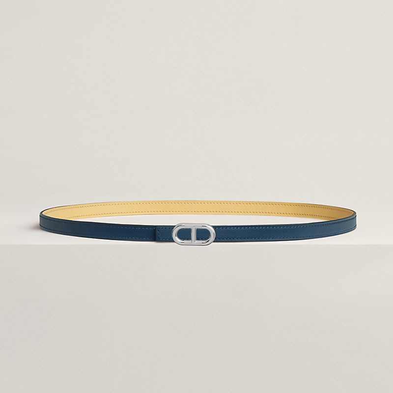Maillon H belt buckle & Reversible leather strap 13 mm