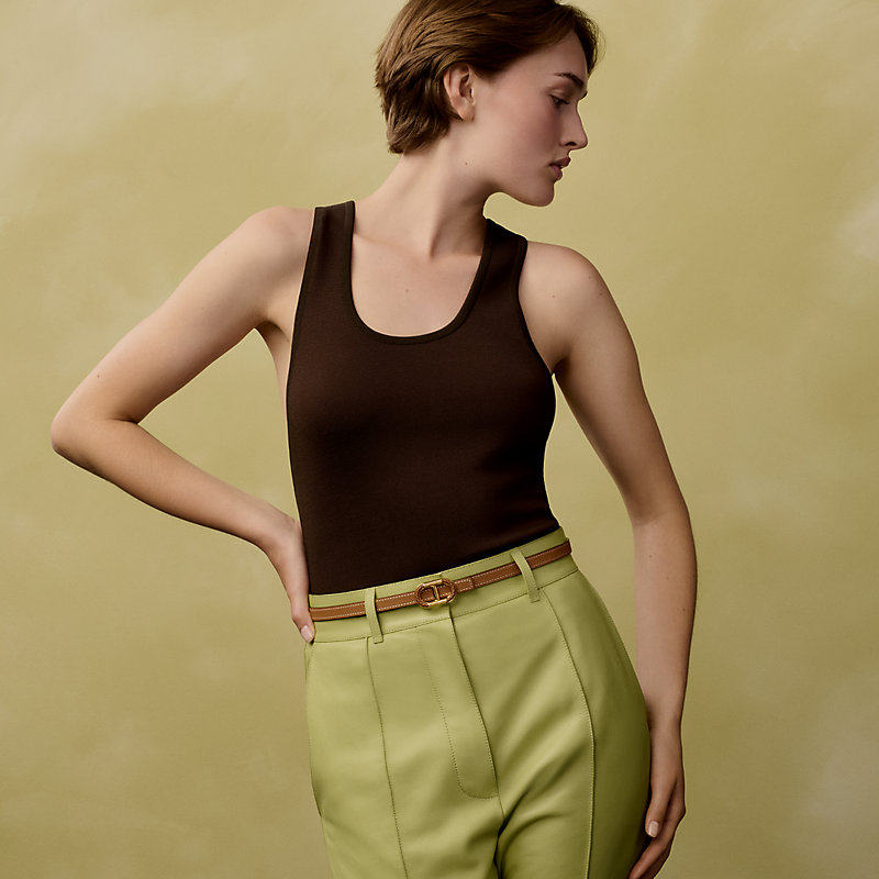 Maillon H Tresse皮带扣 & Hermès sur Mer双面皮腰带13毫米