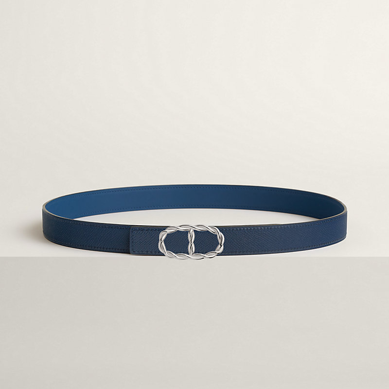 Maillon Torsade belt buckle & Reversible leather strap 24 mm