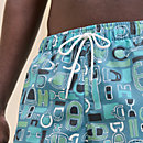 View: Worn, "Meli-Metal" swim trunks