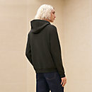 View: Worn, "Metallerie au Carre" hooded sweater with leather detail