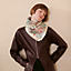 View: Worn, Mille Feuilles de Soie double face scarf 90