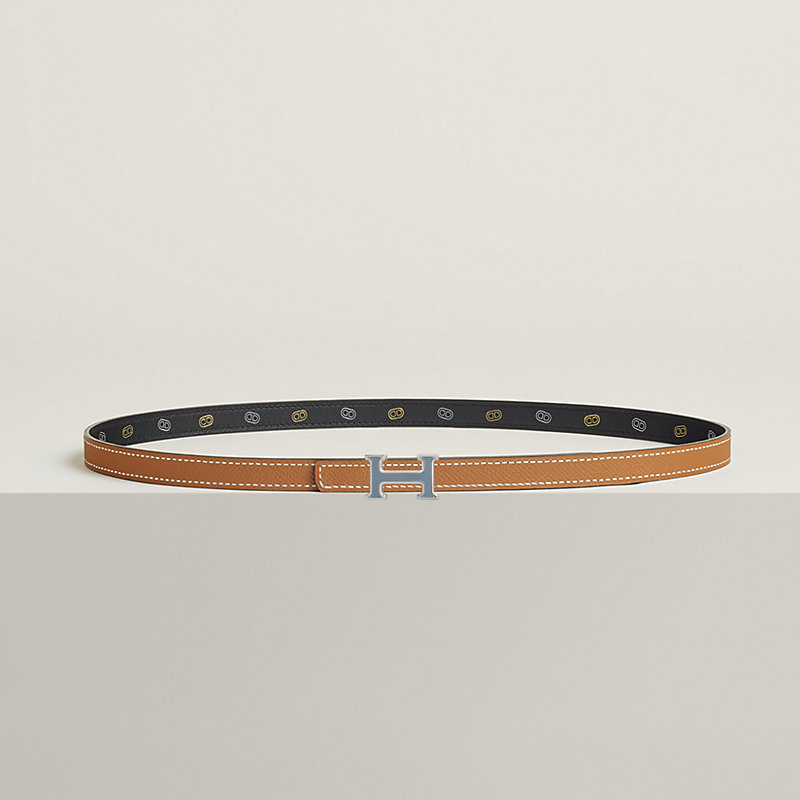 Mini 5382 Splas'H belt buckle & Hermès sur Mer reversible leather strap 13 mm
