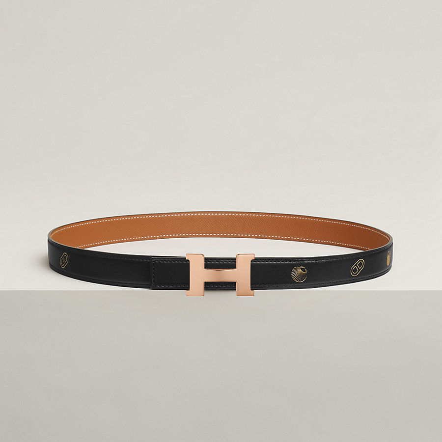 Mini Constance belt buckle & Hermès sur Mer reversible leather strap 24 mm