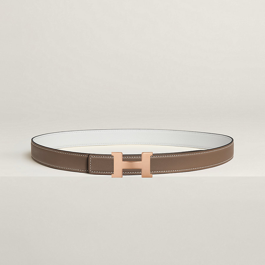 Mini Constance belt buckle & Reversible leather strap 24 mm