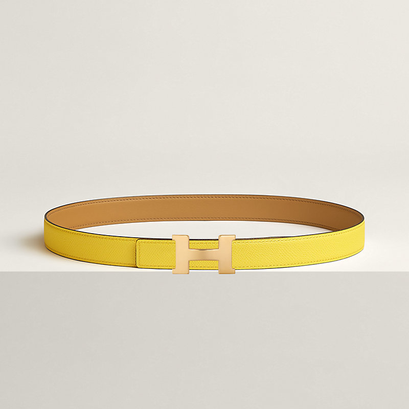 Mini Constance belt buckle & Reversible leather strap 24 mm