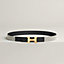 Mini Constance belt buckle & Toile H Plume leather strap 24&nbsp;mm, View: , view 1 of 3
