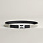 Mini Constance belt buckle & Toile H Plume leather strap 24&nbsp;mm, View: , view 1 of 3