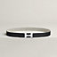 Mini Constance belt buckle & Toile H Plume leather strap 24&nbsp;mm, View: , view 2 of 3